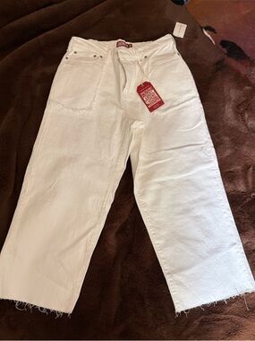 Lucky Brand High Rise Wide Leg White Jeans